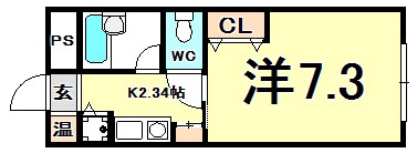 松屋北野坂ビルの物件間取画像