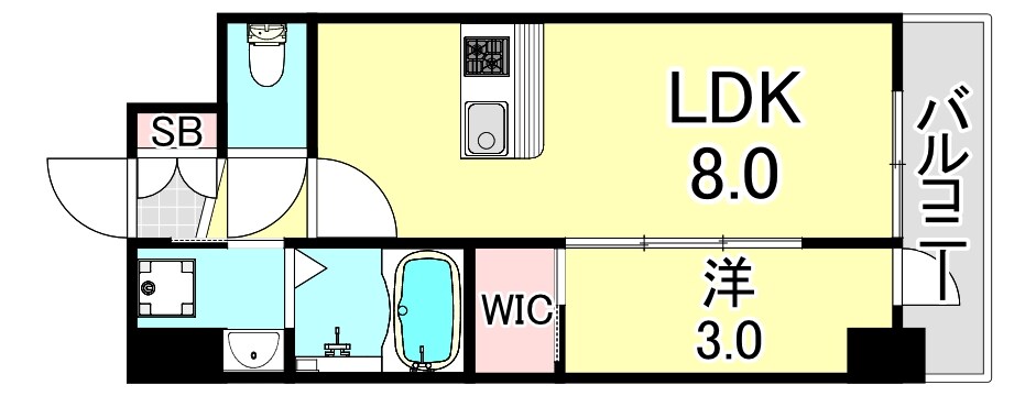 高速神戸駅 徒歩2分 14階の物件間取画像