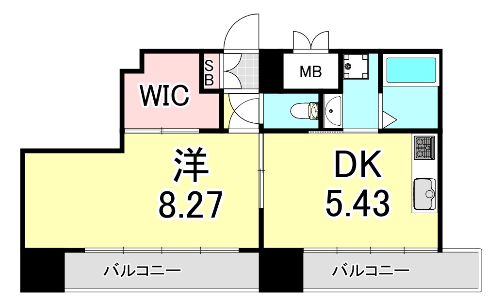 新長田駅 徒歩3分 7階の物件間取画像