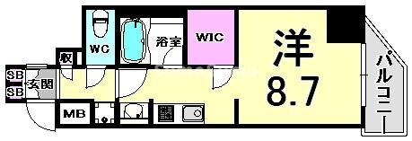 アスヴェル神戸元町海岸通の物件間取画像