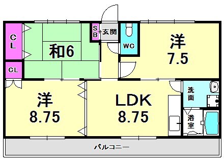 門戸厄神駅 徒歩9分 1階の物件間取画像