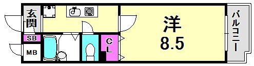 甲東園駅 徒歩3分 2階の物件間取画像