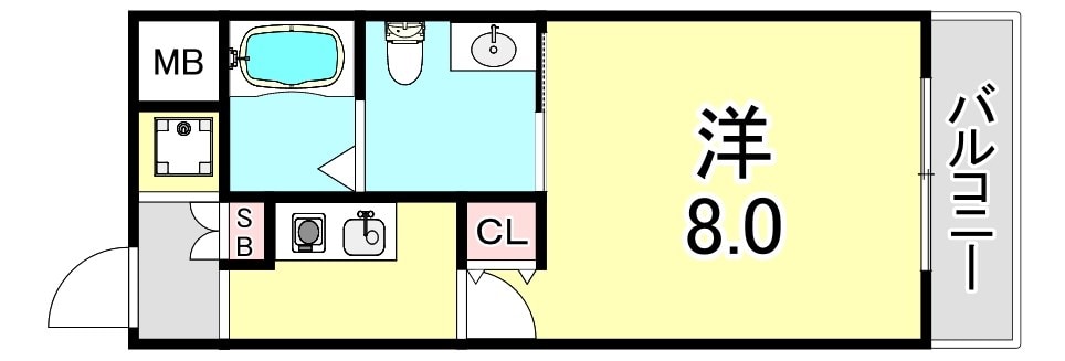 ベルエアー塚本の物件間取画像