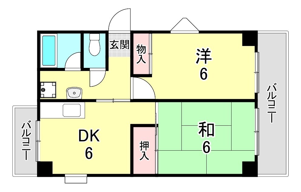 白い小さなマンション六甲の物件間取画像