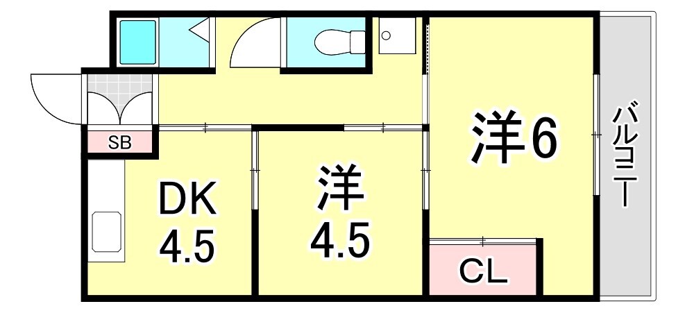 ヴィラ本山の物件間取画像