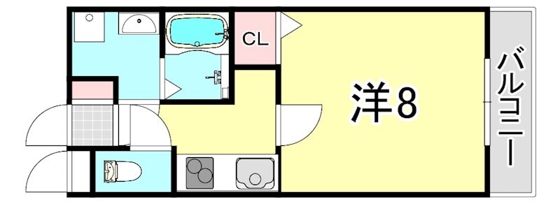 六甲道駅 徒歩10分 1階の物件間取画像