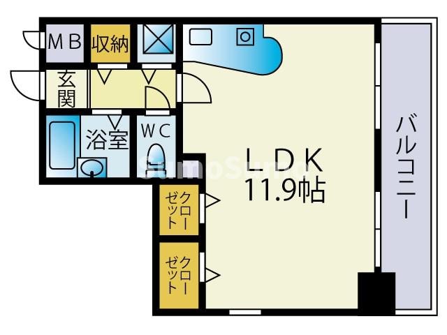 三ノ宮駅 徒歩13分 5階の物件間取画像