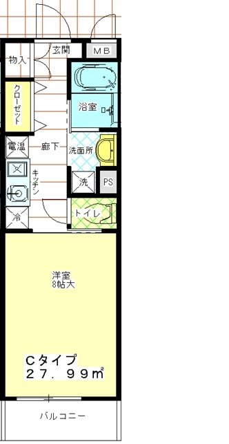 六甲道駅 徒歩5分 7階の物件間取画像