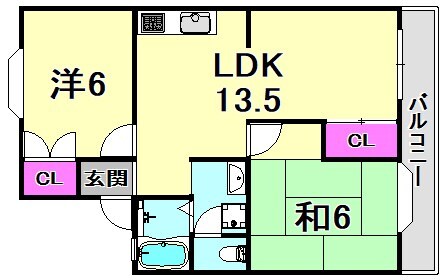 ラフォーレハタⅠの物件間取画像