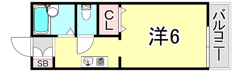 仁川駅 徒歩10分 1階の物件間取画像