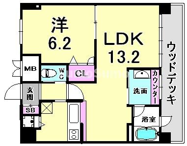 湊川公園駅 徒歩8分 9階の物件間取画像