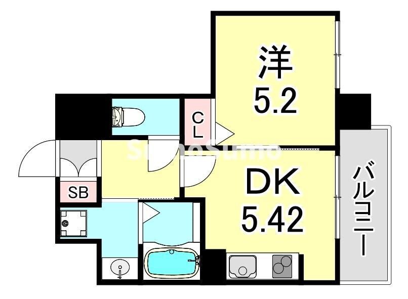 プリオーレ新開地の物件間取画像