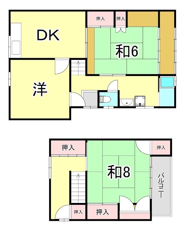 甲子園口駅 徒歩6分 1-2階の物件間取画像