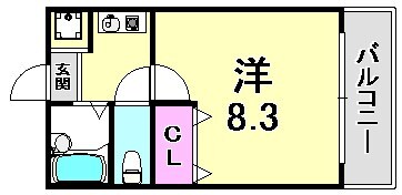 西宮北口駅 徒歩13分 3階の物件間取画像