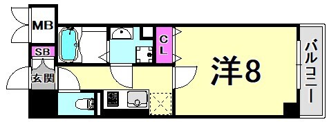 元町駅 徒歩7分 7階の物件間取画像