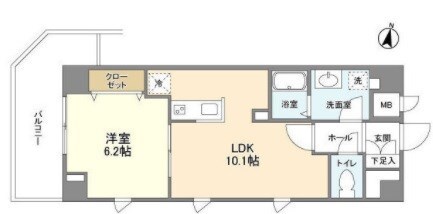 王子公園駅 徒歩7分 6階の物件間取画像