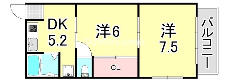 大倉山駅 徒歩15分 3階の物件間取画像