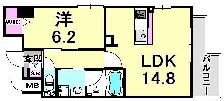 L・Isobe三宮の物件間取画像