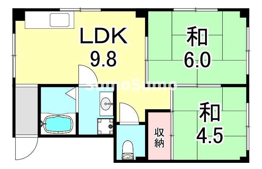 梅ヶ香住宅の物件間取画像