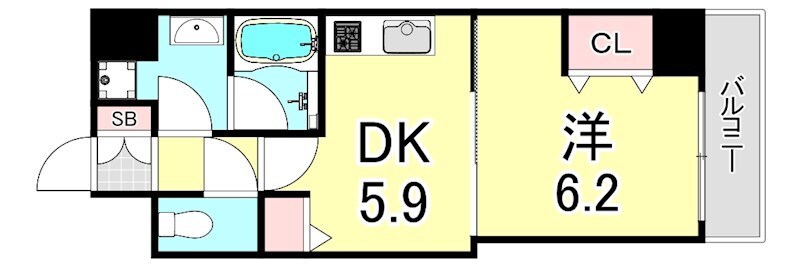 摂津本山駅 徒歩5分 3階の物件間取画像