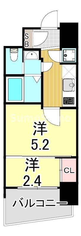 セレニテ神戸プリエの物件間取画像