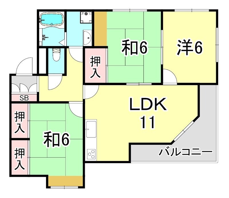 鳴尾・武庫川女子大前駅 徒歩10分 1階の物件間取画像