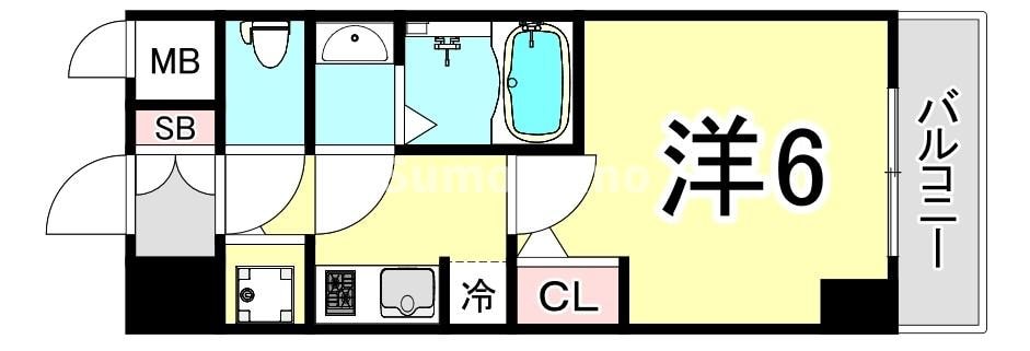 エスリードレジデンス神戸三宮の物件間取画像