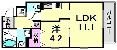 西宮北口駅 徒歩10分 1階の物件間取画像