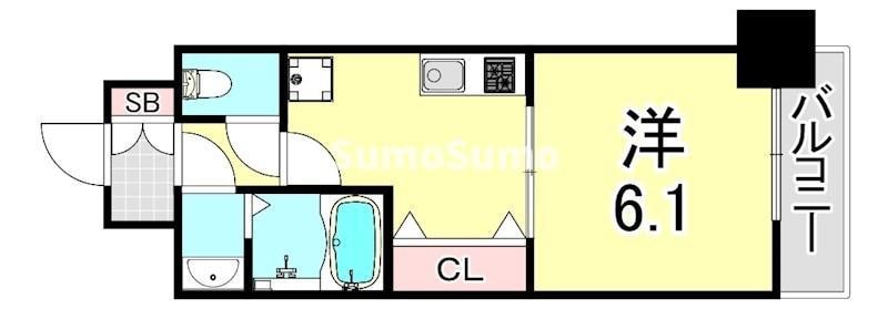 兵庫駅 徒歩4分 4階の物件間取画像