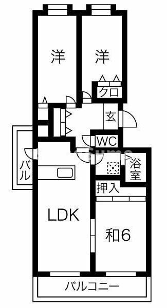 妙法寺駅 徒歩6分 3階の物件間取画像