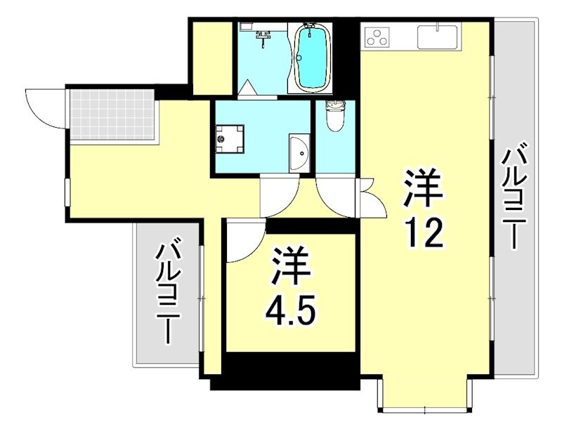 夙川駅 徒歩5分 3階の物件間取画像