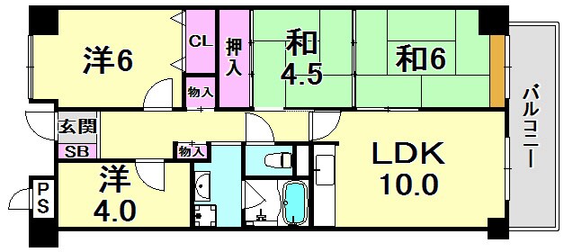 西宮北口駅 徒歩8分 8階の物件間取画像