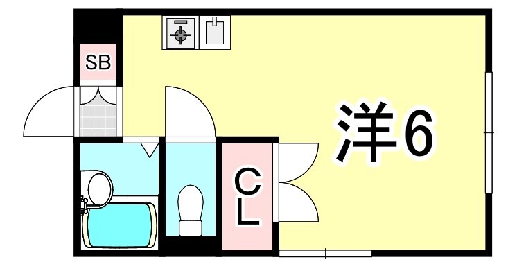 六甲道駅 徒歩16分 2階の物件間取画像