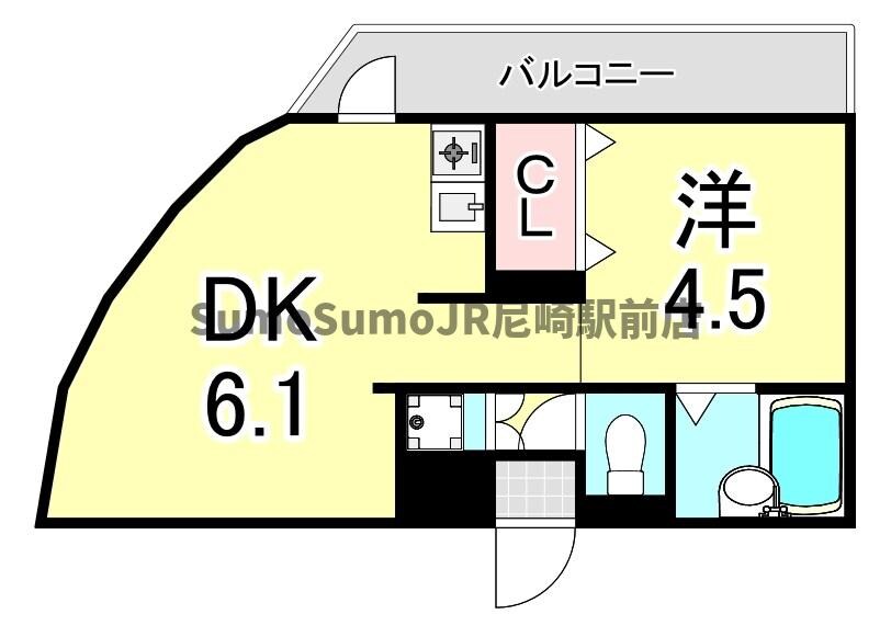 甲南山手駅 徒歩15分 2階の物件間取画像