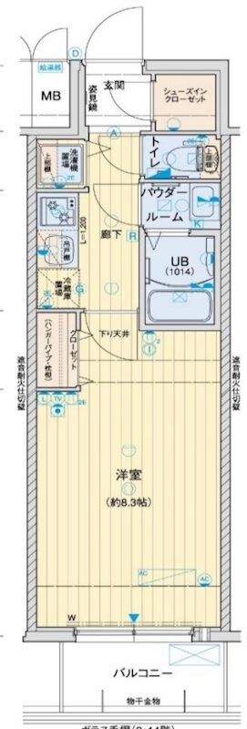アドバンス三宮パルマの物件間取画像