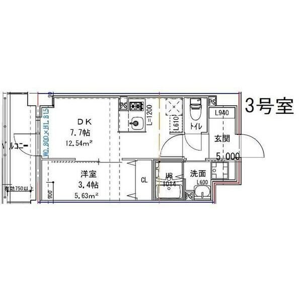 桜川駅 徒歩7分 6階の物件間取画像