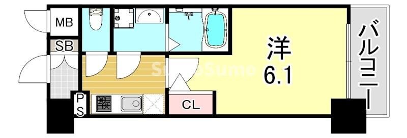 兵庫駅 徒歩5分 11階の物件間取画像