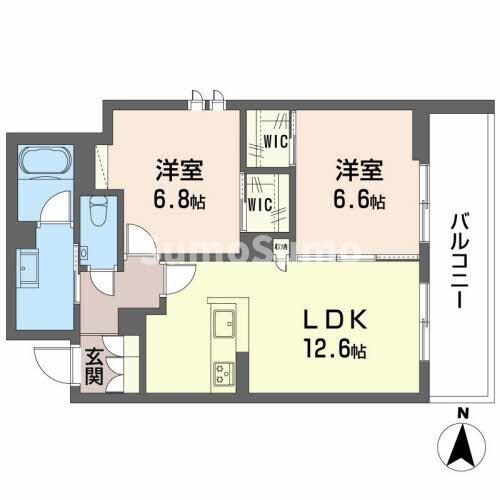 シャーメゾン潮見台の物件間取画像