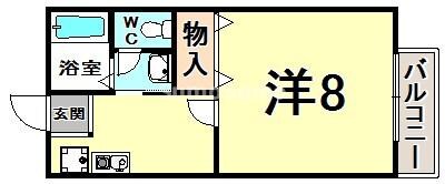 ウインデイア中山手Ａの物件間取画像