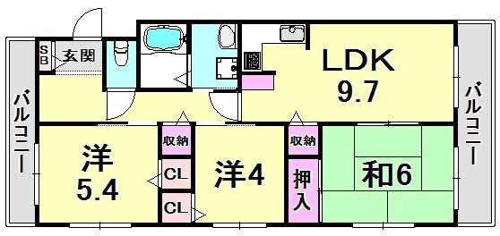 ジュエルコート甲子園口Ⅱの物件間取画像