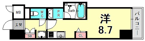 大倉山駅 徒歩6分 9階の物件間取画像