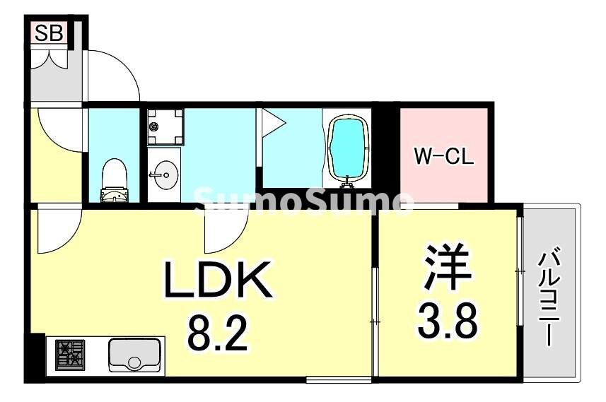 板宿駅 徒歩13分 3階の物件間取画像