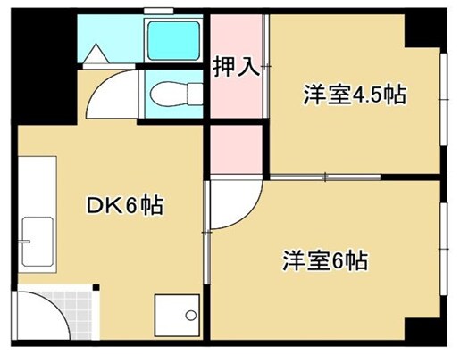 リーガルハウス西多聞の物件間取画像
