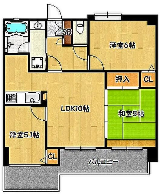 ワコーレハーバーコート神戸の物件間取画像