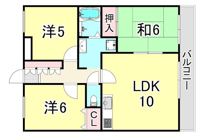 パインハイツ甲子園の物件間取画像