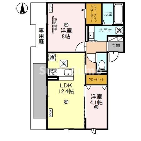 王子公園駅 徒歩16分 1階の物件間取画像