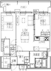 西宮北口駅 徒歩5分 7階の物件間取画像