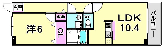 三ノ宮駅 徒歩14分 2階の物件間取画像