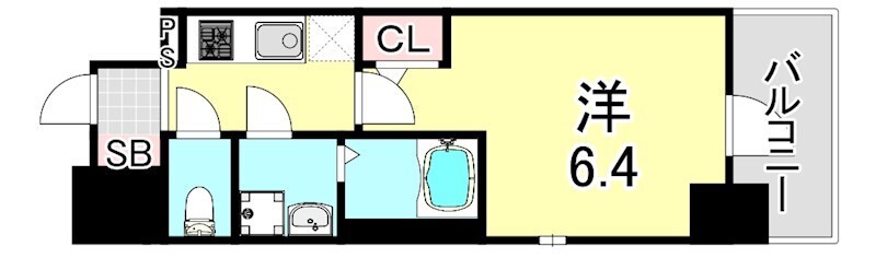 兵庫駅 徒歩1分 9階の物件間取画像