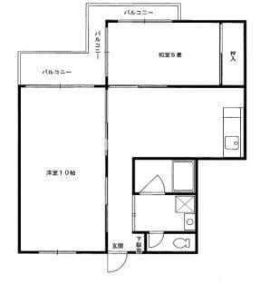 六甲駅 徒歩4分 2階の物件間取画像